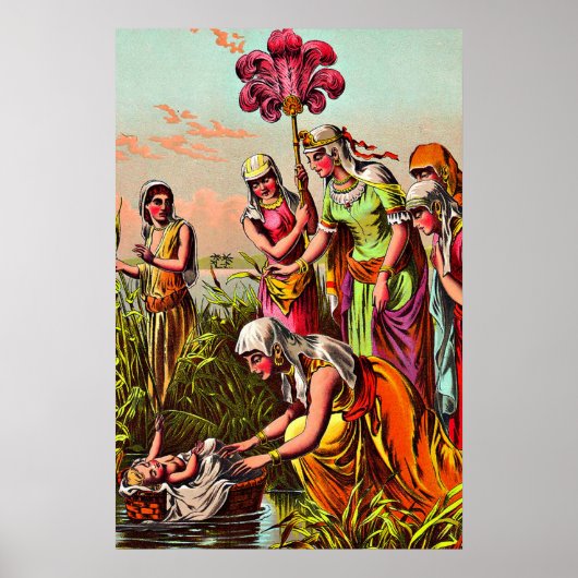 Baby Moses am Flussposter Poster (Vorne)