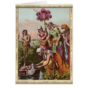 Baby Moses in einer Korb-Malerei