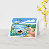 Baby Moses Personalisierte Grußkarte Karte (Gelbe Blume)