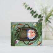 Baby Moses Pessach Cartoon Postkarte (Stehend Vorderseite)