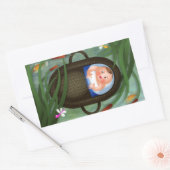 Baby Moses Pessach Cartoon Rechteckiger Aufkleber (Umschlag)