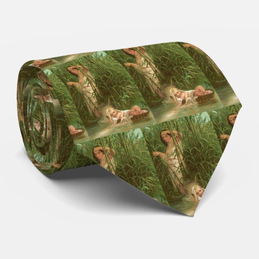 Baby Moses und der Nil Krawatte (Gerollt)