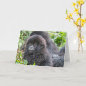 Baby Mountain Gorilla Karte (Gelbe Blume)