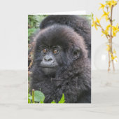 Baby Mountain Gorilla Karte (Gelbe Blume)