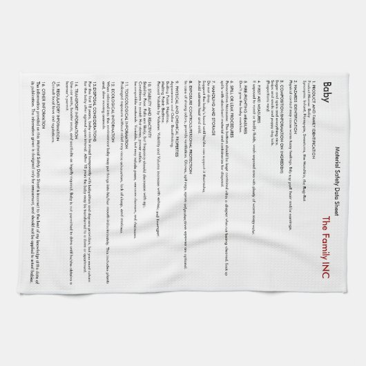 Baby MSDS. lustiger Burpstoff Handtuch (Horizontal)
