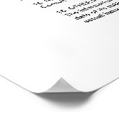 Baby MSDS lustiges Poster (Ecke)