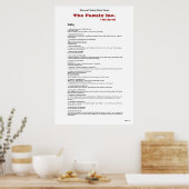 Baby MSDS lustiges Poster (Küche)