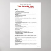 Baby MSDS lustiges Poster (Vorne)