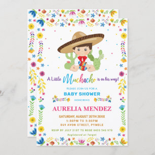 Baby Muchacho Fiesta Mexican Baby Boy Shower Einladung