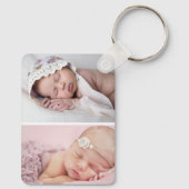 Baby Multi-Foto mit Name Schlüsselanhänger (Rückseite)