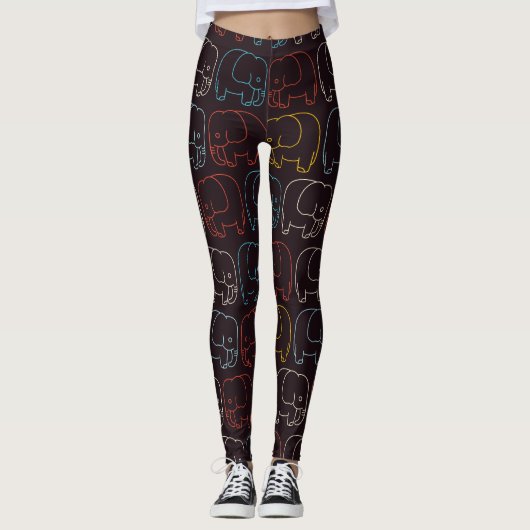Baby Multicolor Elephants Leggings (Vorderseite)