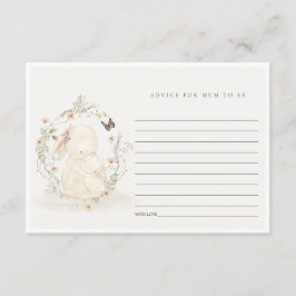 Baby Mum Bunny Floral Ratschläge für Mama Baby Dus Begleitkarte