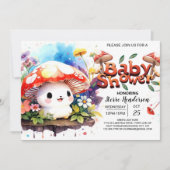 Baby Mushroom's Dreamy Expedition Baby Shower Einladung (Vorderseite)