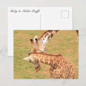 Baby & Mutter Giraffe #3 Postkarte (Vorne/Hinten)