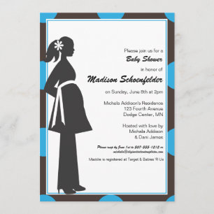 Baby-Mutter Shower Invitations (blau) Einladung
