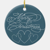 Baby My First Christmas Custom Text Foto Elegant Keramik Ornament (Hinten)