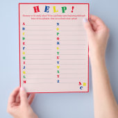 Baby Name ABC Game Flyer (Hand)