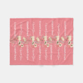 Baby Name Blanket Baby Geschenk Pink Baby Blanket Fleecedecke (Vorderseite (Horizontal))