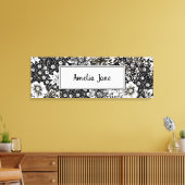Baby Name Custom Floral Kinderzimmer Canvas Print Leinwanddruck (Insitu (Wohnzimmer))