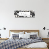 Baby Name Custom Floral Kinderzimmer Canvas Print Leinwanddruck (Insitu (Schlafzimmer))