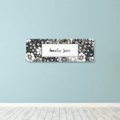 Baby Name Custom Floral Kinderzimmer Canvas Print Leinwanddruck (Insitu (Holzboden))