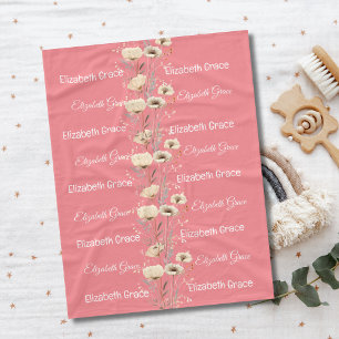 Baby-Name-Decke Baby-Geschenk Rosa Baby-Decke Fleecedecke