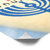 Baby Name First Hanukkah Menorah Festival Lights Poster (Ecke)