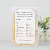 Baby Name füllen Sie das Blank Fun Baby Shower Gam (Stehend Vorderseite)