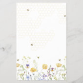 Baby Name Game Bee Wildblume Baby Shower Game Flyer (Hinten)