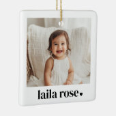 Baby Name Heart Foto Keramikornament (Rechts)