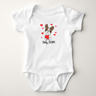 Baby name Hund Herz Strampler