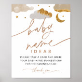 Baby Name Ideas Twinkle Little Star Baby Dusche Poster (Vorne)