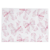 Baby Name Pink Bow Geschenktasche Große Geschenktüte (Rückseite)