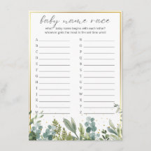 Baby Name Race Baby Animals Baby Showspiel