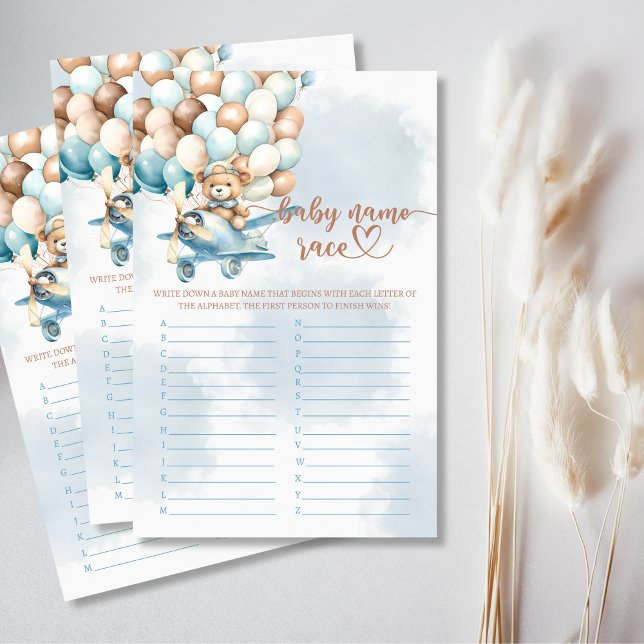 Baby Name Race Baby Dusche Party Game (Baby Name Race Baby Shower Party Game)