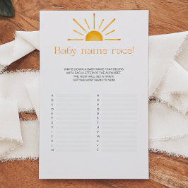 Baby Name Race Baby Showspiel