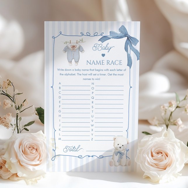 Baby Name Race French Nursery Coquette Bow (Von Creator hochgeladen)