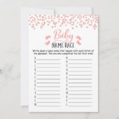Baby Name Race Game Baby Dusche Party Card Einladung (Vorderseite)