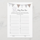 Baby Name Race Game Baby Elephant Card Programm (Vorderseite)