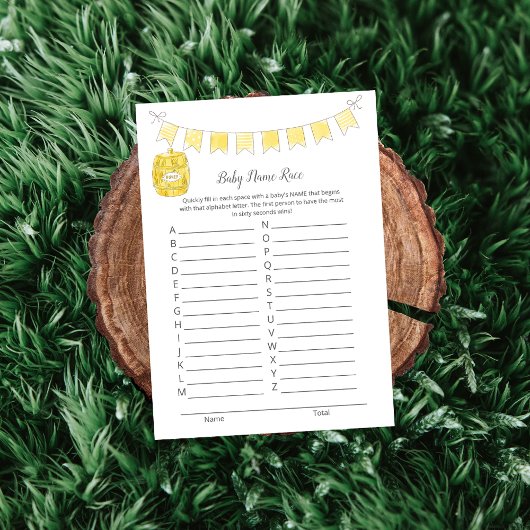 Baby Name Race Game Girl Teddy Bear Card Programm