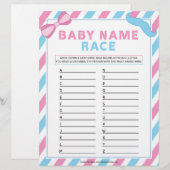 Baby Name Race [Genitalüberraschung] Briefbogen (Vorne/Hinten)