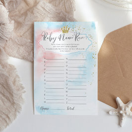 "Baby Name Race" Prince oder Prinzessin Gender Rev