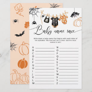 Baby-Name-Rennen Halloween-Baby-Party-Spiel