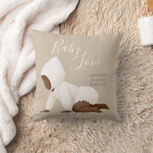 Baby Name Script Baby Liebe Keepake Throw Kissen (Decke)