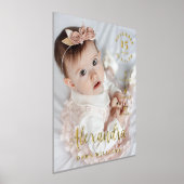 Baby Name Script Geburtsstats Baby Foto Keepake Foliendrucke (Ablage )