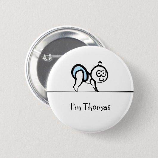 Baby-NamensAbzeichen Button (Vorne & Hinten)