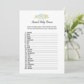 Baby Names Boy Teddy Bear Card Programm (Stehend Vorderseite)