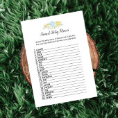 Baby Names Boy Teddy Bear Card Programm