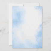 Baby Naming Cradle Indische Zeremonie blaue Vorlag Einladung (Rückseite)