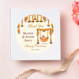 Baby Naming Cradle Indische Zeremonie Gefallen Runder Aufkleber